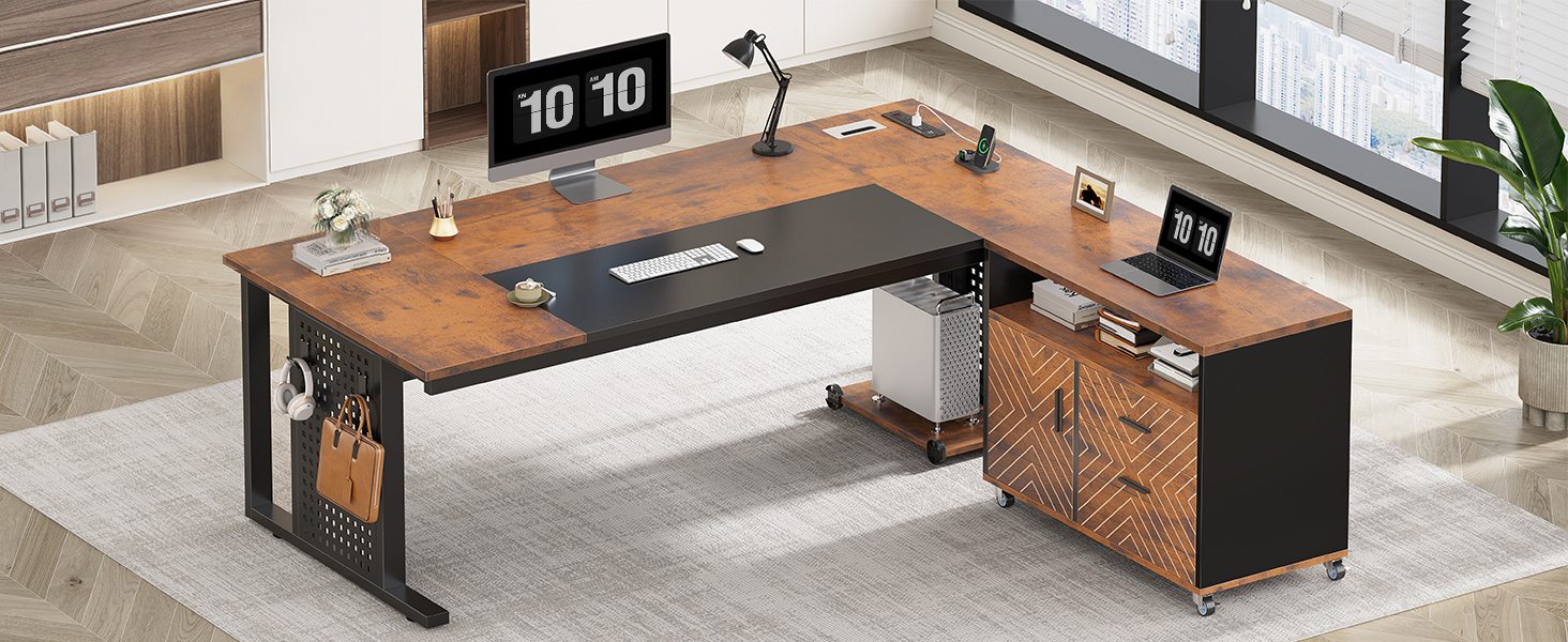 Why the SEDETA Executive Desk with Rolling File Cabinet is Perfect for Home and Office