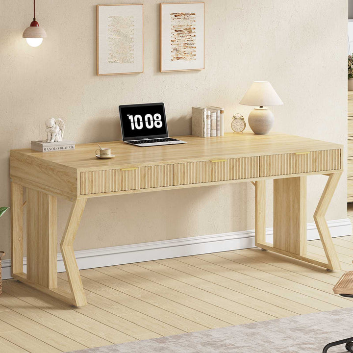 SEDETA® 55 Inch Executive Desk Home Office Desk with Storage Drawers
