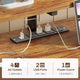 SEDETA - 66 Inch Computer Desk Home Office Desk Gaming Desk with Led Lights Power Outlet 5 File Drawer Storage Shelves Printer Cabinet and Monitor Shelf