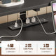 SEDETA - 66 Inch Computer Desk Home Office Desk Gaming Desk with Led Lights Power Outlet 5 File Drawer Storage Shelves Printer Cabinet and Monitor Shelf