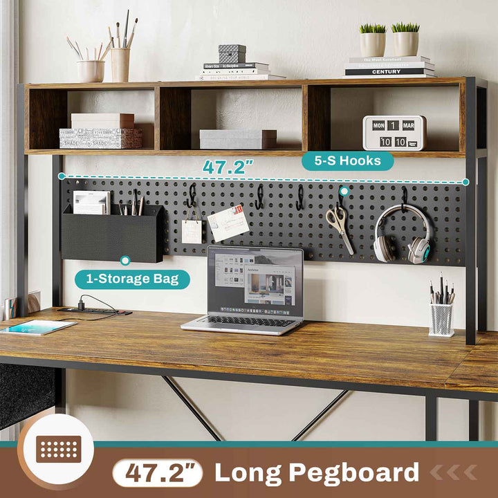 SEDETA - 67 Inch L Shaped Gaming Desk Reversible Computer Desk with Led Lights Power Outlet Pegboard Keyboard Tray and Storage Bag for Home Office