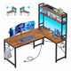SEDETA 45.3 Inch L Shaped Gaming Desk with Hutch Reversible Home Office Desk