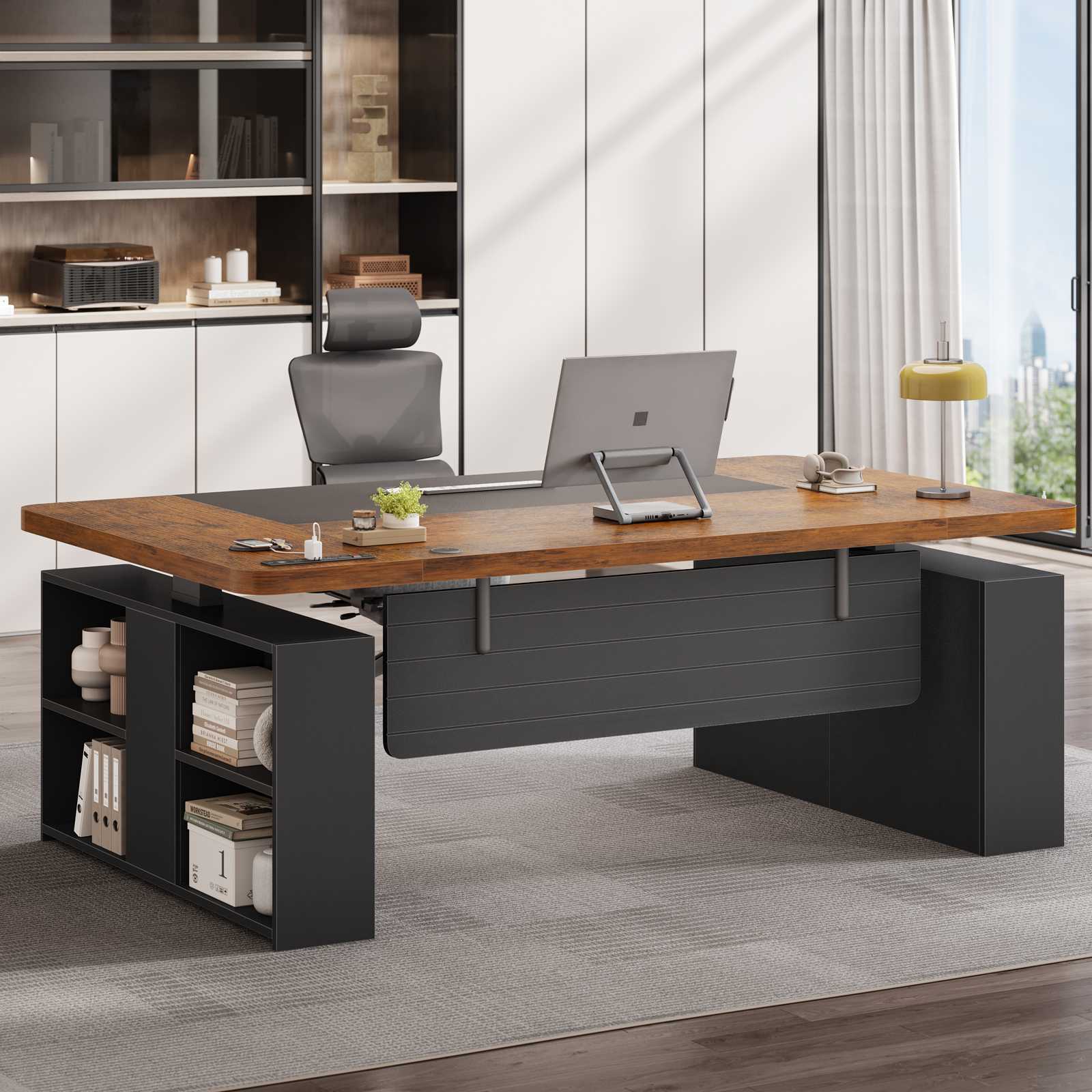 SEDETA | 63 Inch Electric Executive Standing Desk Height Adjustable Co