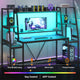 SEDETA 65.7 Inch Gaming Desk Large PC Gamer Desk Workstation with LED Lights