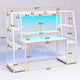 SEDETA 65.7 Inch Gaming Desk Large PC Gamer Desk Workstation with LED Lights