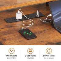 SEDETA | 75 Inch LED Gaming Desk Large Computer Desk with 5 Drawers and Storage Shelves for Home Office
