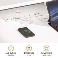 SEDETA | 75 Inch LED Gaming Desk Large Computer Desk with 5 Drawers and Storage Shelves for Home Office