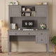 SEDETA® 47.3 Inch Farmhouse Computer Desk Executive Office Desk with Drawers Storage Cabinet and Open Storage Shelves