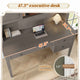 SEDETA® 47.3 Inch Farmhouse Computer Desk Executive Office Desk with Drawers Storage Cabinet and Open Storage Shelves