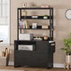 SEDETA 31.5 Inch File Cabinet with Lock and Sliding Open Storage Shelf for Home Office