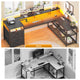 SEDETA | 67 Inch Reversible L Shaped Led Gaming Desk with Drawers for Home Office