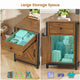 SEDETA 63 Inch L Shaped Corner Desk Convertible Long Home Office Desk with Storage Cabinet