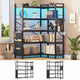 SEDETA® 5 Tier Corner Bookshelf Home Office Convertible Bookcase Modern with Storage