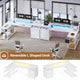 SEDETA | 67 Inch Reversible L Shaped Led Gaming Desk with Drawers for Home Office