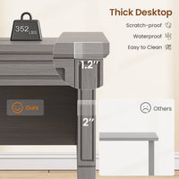SEDETA® 63 Inch Executive L Shaped Desk Farmhouse Corner Computer Desk with Storage & File Drawers for Home Office