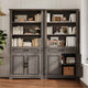SEDETA | 70 Inch Tall Farmhouse Bookshelf with Doors and Drawer Floor Standing 6 Shelf Display Storage Shelves