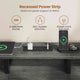 SEDETA | 94.5 Inch 2 Person Gaming Desk with Power Strip 8 Drawers Long Office Computer Desk LED Lights and Monitor Stand