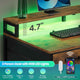 SEDETA | 94.5 Inch 2 Person Gaming Desk with Power Strip 8 Drawers Long Office Computer Desk LED Lights and Monitor Stand