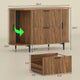 SEDETA® 39.4 Inch Home Office File Cabinet Curved Sliding Cabinet Modern Light Luxury Design Fluted Filing Cabinets and 2 Drawers