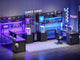 SEDETA | 67 Inch Reversible L Shaped Gaming Desk with Led Lights Power Outlet Computer Corner Desk with Drawers Storage Shelves