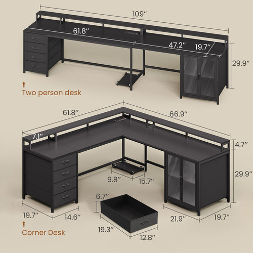 2 person desk