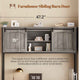 SEDETA 63 Inch Farmhouse L Shaped Office Desk with 6 Drawers Reversible Computer Corner Desk with Power Outlet and Hutch