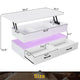 SEDETA 40 Inch Lift Top Coffee Table with Led Lights Storage for Living Room