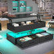 SEDETA 40 Inch Lift Top Coffee Table with Led Lights Storage for Living Room