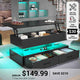 SEDETA 40 Inch Lift Top Coffee Table with Led Lights Storage for Living Room