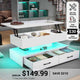 SEDETA 40 Inch Lift Top Coffee Table with Led Lights Storage for Living Room