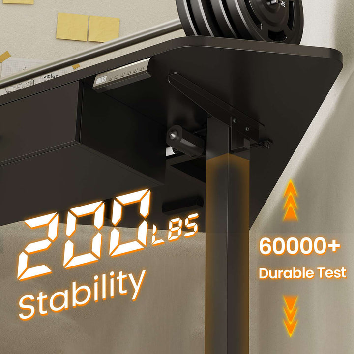 SEDETA 32 Inch Corner Electric Standing Desk Height Adjustable Computer Desk with Drawer Stand up Writing Desk