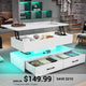 SEDETA 40 Inch Lift Top Coffee Table with Led Lights Storage for Living Room