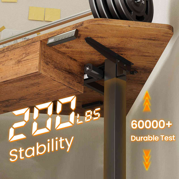 SEDETA 32 Inch Corner Electric Standing Desk Height Adjustable Computer Desk with Drawer Stand up Writing Desk