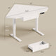SEDETA 32 Inch Corner Electric Standing Desk Height Adjustable Computer Desk with Drawer Stand up Writing Desk