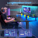 SEDETA® 55 Inch Electric Standing Gaming Desk Height Adjustable Ergonomic Computer Desk with LED Lights Power Strip Keyboard Tray and Monitor Stand