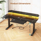 SEDETA® 55 Inch Electric Standing Gaming Desk Height Adjustable Ergonomic Computer Desk with LED Lights Power Strip Keyboard Tray and Monitor Stand