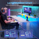 SEDETA® 55 Inch Electric Standing Gaming Desk Height Adjustable Ergonomic Computer Desk with LED Lights Power Strip Keyboard Tray and Monitor Stand