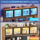 SEDETA 68.9 Inch Electric Standing Desk Height Adjustable L Shaped Gaming Desk Office Computer Desk with Led Lights Storage Drawers Hutch Pegboard