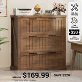 SEDETA 3 Drawer File Cabinet Farmhouse Filing Cabinet for Home Office Wood Office File Cabinets for Letter/Legal/A4 Size Lateral File Cabinets with Printer Stand
