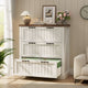 SEDETA 3 Drawer File Cabinet Farmhouse Filing Cabinet for Home Office Wood Office File Cabinets for Letter/Legal/A4 Size Lateral File Cabinets with Printer Stand
