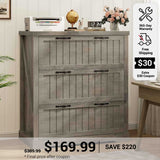SEDETA 3 Drawer File Cabinet Farmhouse Filing Cabinet for Home Office Wood Office File Cabinets for Letter/Legal/A4 Size Lateral File Cabinets with Printer Stand