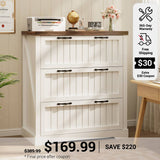 SEDETA 3 Drawer File Cabinet Farmhouse Filing Cabinet for Home Office Wood Office File Cabinets for Letter/Legal/A4 Size Lateral File Cabinets with Printer Stand