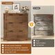 SEDETA 3 Drawer File Cabinet Farmhouse Filing Cabinet for Home Office Wood Office File Cabinets for Letter/Legal/A4 Size Lateral File Cabinets with Printer Stand