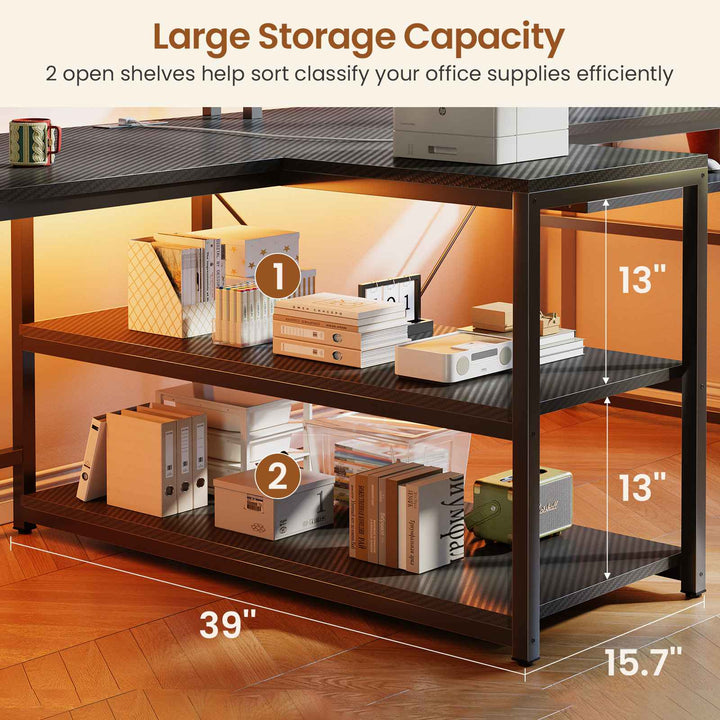 SEDETA 94.5 Inch Office Computer Desk 2 Person Gaming Desk