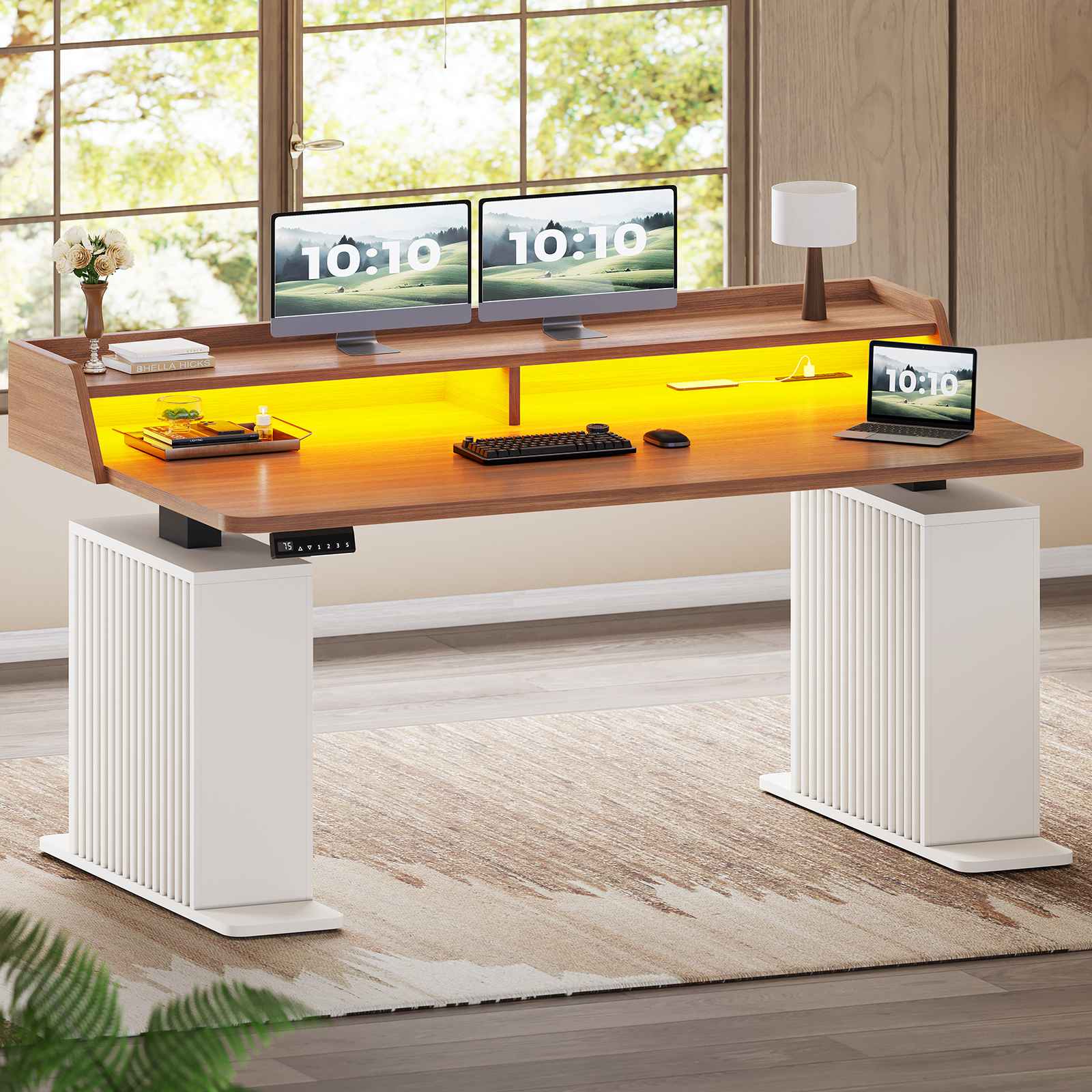 ＦＭＶ－ＤＥＳＫ　ＰＯＷＥＲ　ＳⅢ１６７ SEDETA® 55 Inch Electric Standing Desk Ergonomic Height Adjustable Flu
