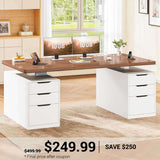 SEDETA 55 Inch Electric Standing Desk with 6 Drawers Adjustable Stand up Desk with Storage Computer Desks with Power Outlets