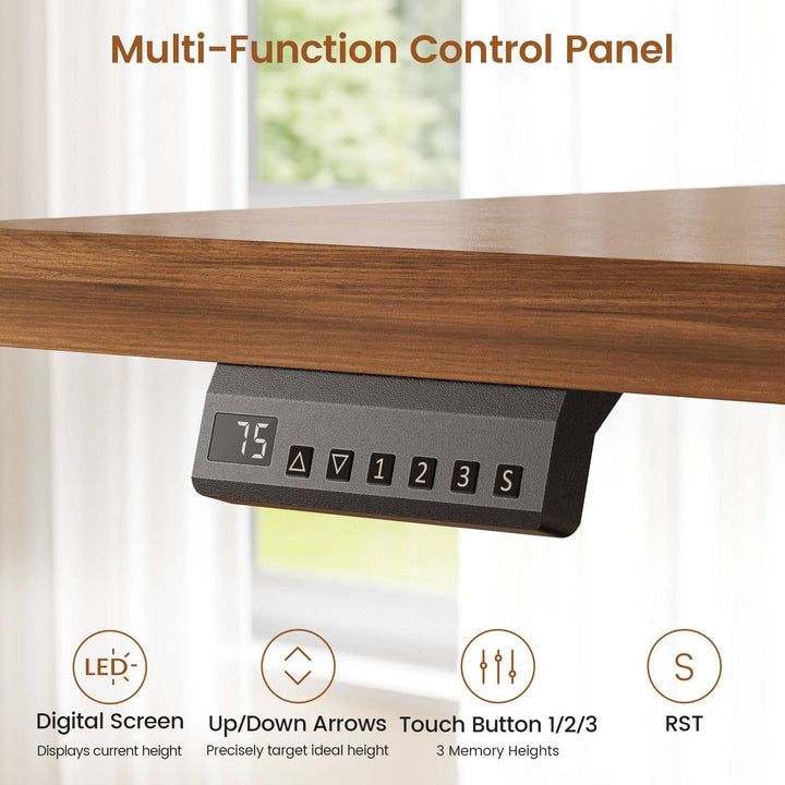 SEDETA® 55 Inch Electric Standing Desk Ergonomic Height Adjustable Executive Computer Desks with Storage 6 Drawers Power Outlets