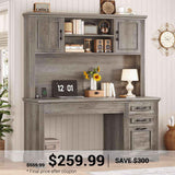 SEDETA 47.2 Inch Executive Desk Farmhouse with Storage Drawers for Home Office