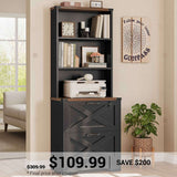 SEDETA | 2 Drawer Wood Filing Cabinet with Lock and Hanging File Folders for Home Office