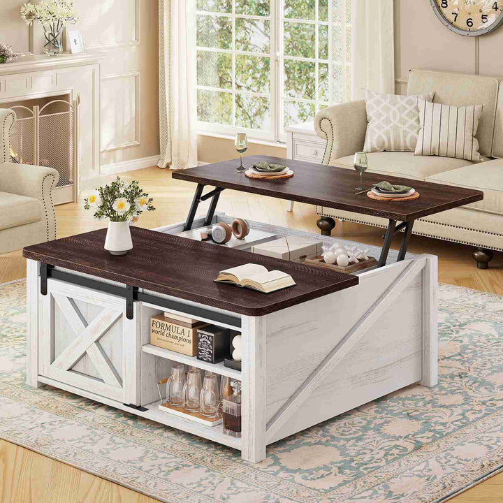 SEDETA 31.5 Inch Lift Top Square Coffee Table with Storage for Living Room